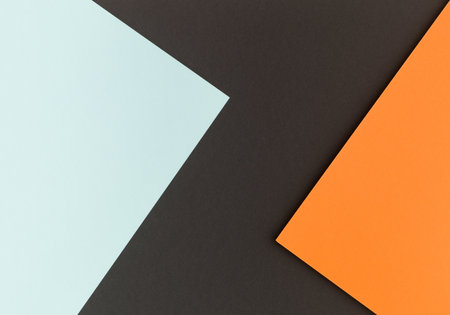 Orange, blue and brown color  paper  for backgroundの写真素材