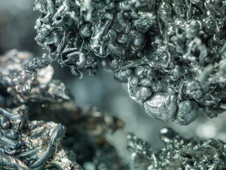 molten lead, abstract background of liquid metalの写真素材