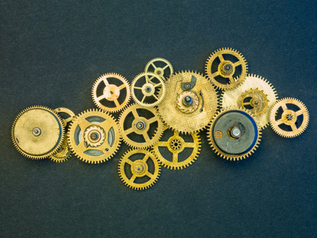 Mechanical design mechanism close up, background