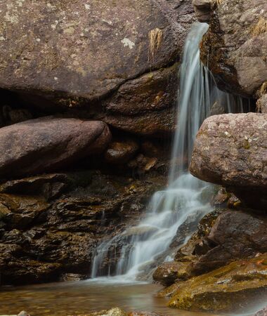relaxing and fresh waterfall in Italyの写真素材