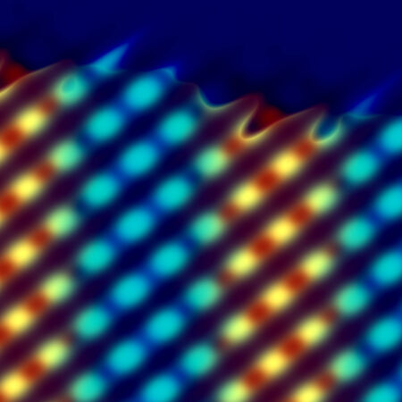 Abstract Sunlight Entering Through Grid Reflected on Surface