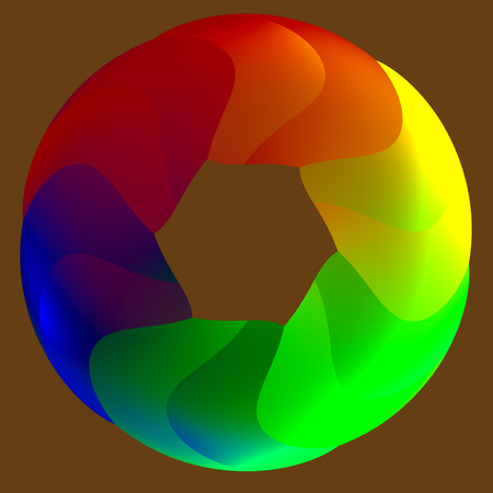 Abstract Round Colorful Rainbow Ring Cycle Illustrationの写真素材