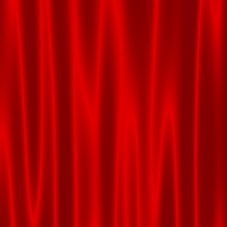 Theatre Stage with Red Velvet Curtains - Artistic Abstract Wave Effect - Background for Design Artworks - Theater Drapes - Surface Close Up - Cinema Auditorium Screen - Satin Fabric - Theatrical Illustration - Web Graphic - Spacious Cover - Shadowedの写真素材