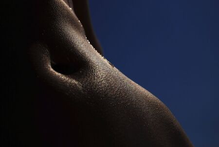 Woman naked bellyの写真素材