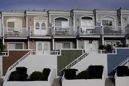 Townhouses near the beach in California