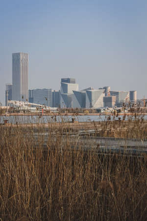 The southernmost river view of Xuhui Binjiangのeditorial素材