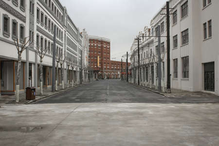 Old Shanghai Pedestrian Street in the Film and Television Baseの写真素材
