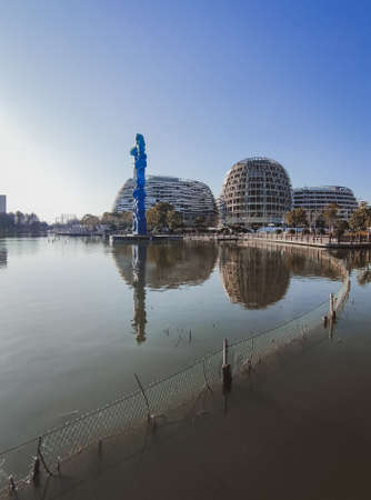 Lake view of Haitian Lake Â· Photographed by Haitian Lake, Pudong, Shanghaiの写真素材