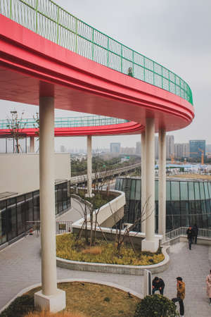 The interior and exterior scenes of Impression City, taken from Shanghai Nanxiang Impression City MEGAの写真素材