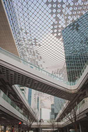 Part of a modern creative park, taken from Shanghai Songjiang G60 Science and Technology Cloud Galleryの写真素材