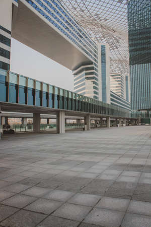 Part of a modern creative park, taken from Shanghai Songjiang G60 Science and Technology Cloud Galleryの写真素材