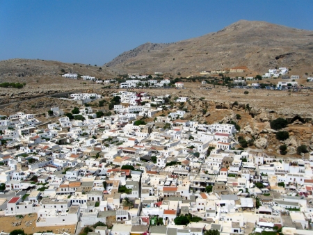 Lindos, Rhodes, Greeceの写真素材
