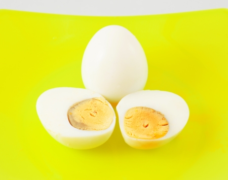 Two boiled eggsの写真素材
