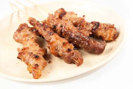 Traditional Thai roasted pork.の写真素材
