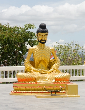 Ascetic statue at the temple, Thailandの写真素材