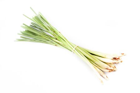 Lemon grass on white backgroundの写真素材