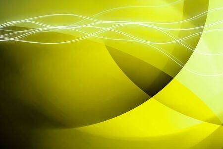 Abstract curve background - Yellow color with spark lightの写真素材