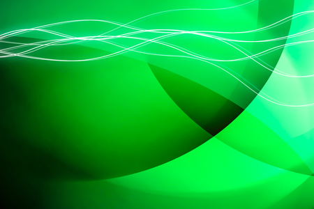 Abstract curve background - green color with spark lightの写真素材
