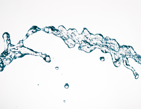 Water splash isolated on white backgroundの写真素材