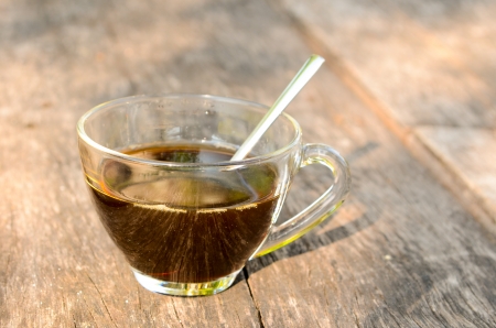 coffee cup with space on the tableの写真素材