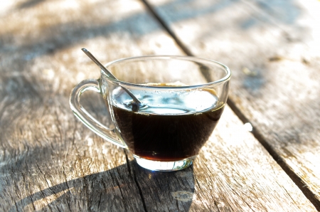 coffee cup with space on the tableの写真素材