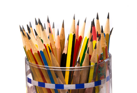 Pencils isolated on white backgroundの写真素材