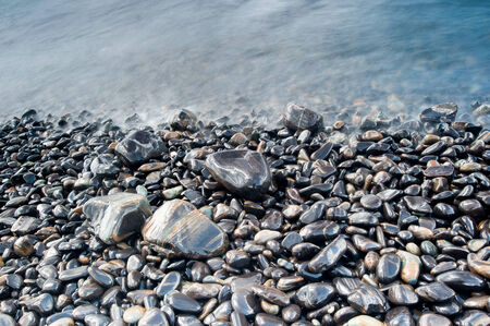 Pebbles beach at Koh Hin Ngam, Andaman Sea, Thailandの写真素材
