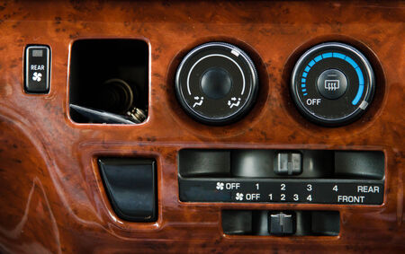 Conditioner and air flow control in a modern carの写真素材