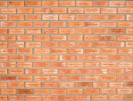 red brick wall texture grunge background with vignetted corners of interiorの写真素材