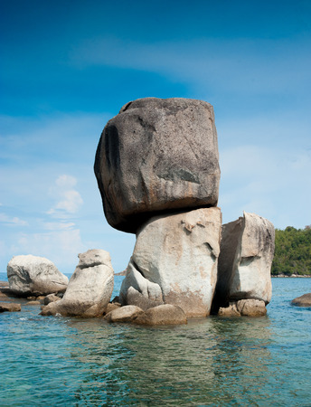 Rocks, sea and blue sky in Lipe island, Thailandの写真素材
