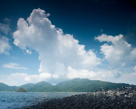 Pebbles beach in Koh Hin Ngam, Andaman Sea, Thailandの写真素材