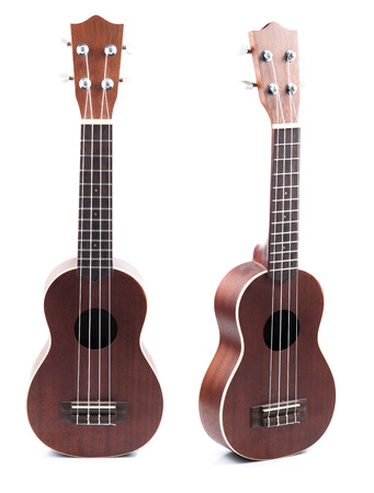 Ukulele hawaiian guitar isolated on white backgroundの写真素材