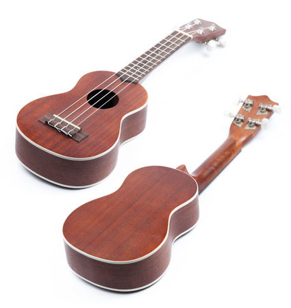 Ukulele hawaiian guitar isolated on white backgroundの写真素材