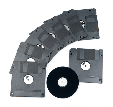 Floppy Disk isolated on white background.の写真素材