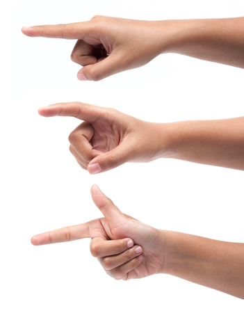 Woman hands on white backgroundの写真素材