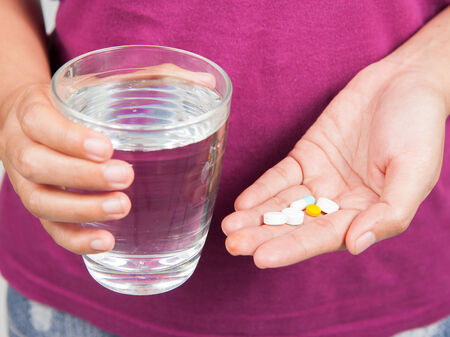 pills in handの写真素材