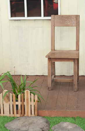 relax chair and windowの写真素材
