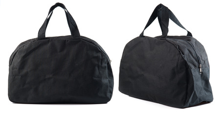 black bag on white backgroundの写真素材