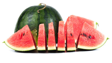 water melon on white backgroundの写真素材