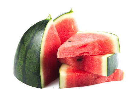 water melon on white backgroundの写真素材