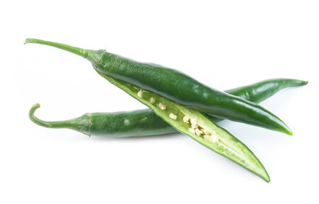 Hot Pepper on white backgroundの写真素材