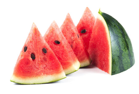 water melon on white backgroundの写真素材