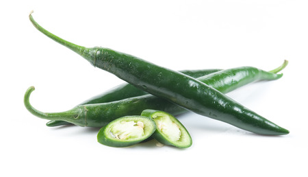 Hot Pepper on white backgroundの写真素材