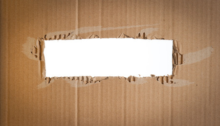 Corrugated cardboard isolated on white as a backgroundの写真素材