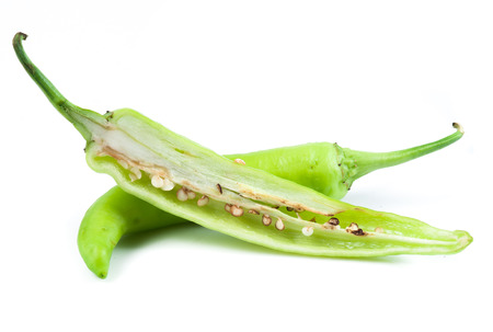 Hot Pepper on white backgroundの写真素材