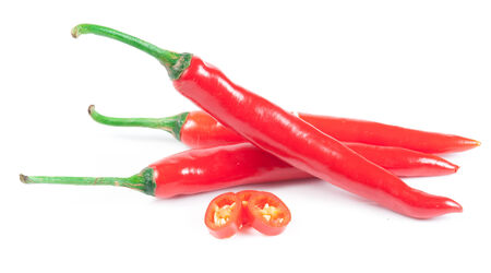 Red pepper and sliceの写真素材