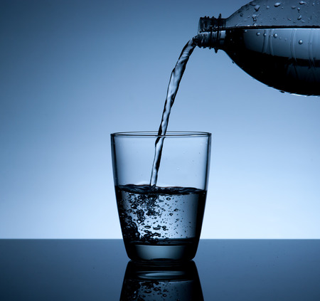 water on a glassの写真素材