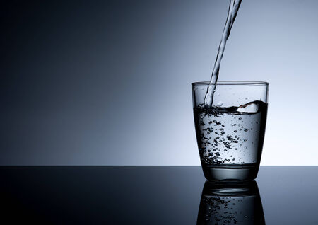 water on a glassの写真素材