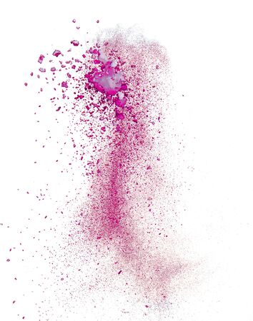powder explosion isolated on whiteの写真素材