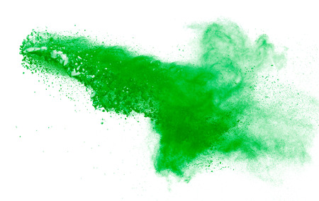 powder explosion isolated on whiteの写真素材